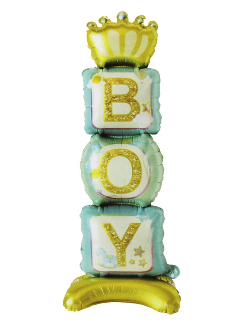 بارتي فن إنه بالون رقائق الصبي 36 "1 قطعة / بطاقة اللون الأزرق - Image 1