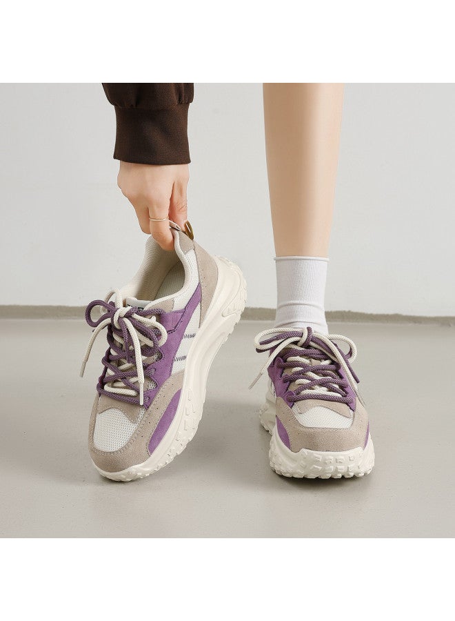 ZHR Tire Sole Women's Casual Shoes Women's Sneakers Autumn Height-increasing Thick Sole Platform Shoes Dad Shoes Women's Shoes - Image 2