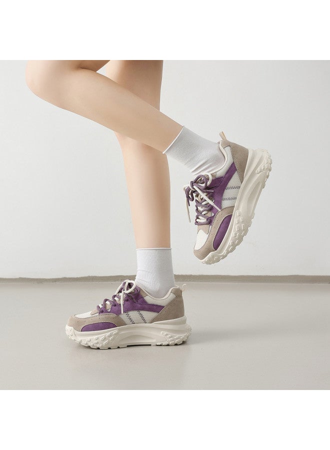 ZHR Tire Sole Women's Casual Shoes Women's Sneakers Autumn Height-increasing Thick Sole Platform Shoes Dad Shoes Women's Shoes - Image 4