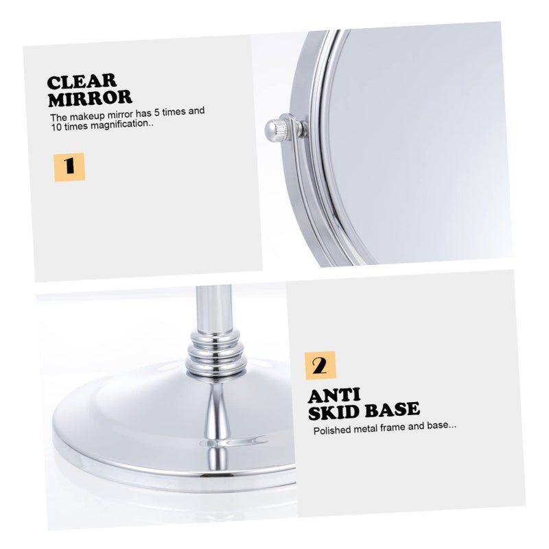 Double Sided Rotating Vanity Mirror For Makeup And Shaving 37 X 19 X 12 Cm - Image 4