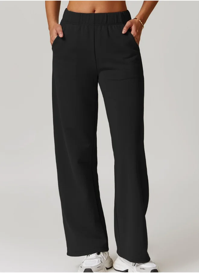 كون.يوغا Womens Mid Waist Workout Sport Sweatpants Running Pants