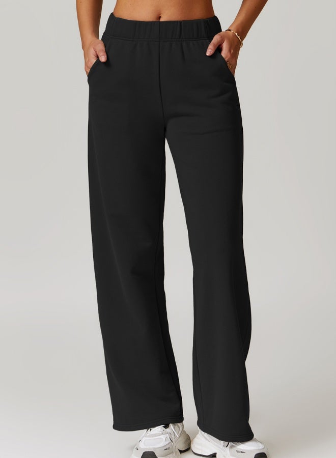 KAWN.YOGA Womens Mid Waist Oversized Wide Leg Joggers  - Image 2