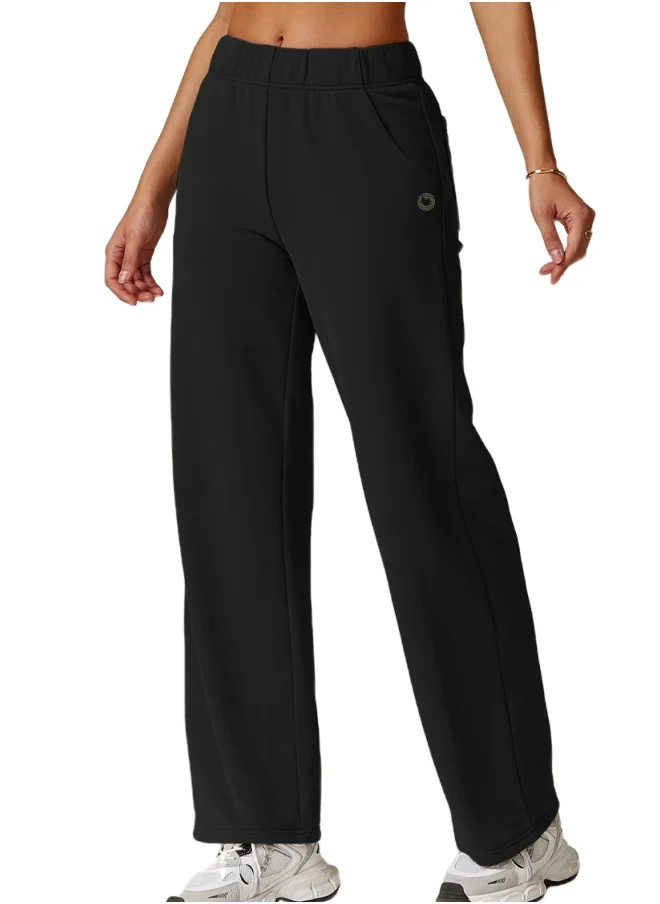 كون.يوغا Womens Mid Waist Workout Sport Sweatpants Running Pants