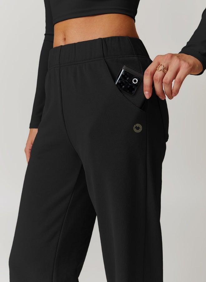 KAWN.YOGA Womens Mid Waist Oversized Wide Leg Joggers  - Image 3