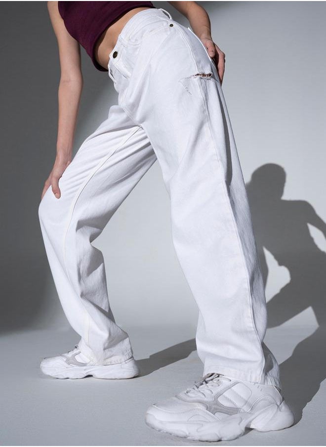 Hubberholme - Mid Rise Wide Leg Pants by Styli - Image 1