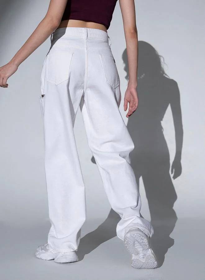 Hubberholme Mid Rise Wide Leg Pants by Styli