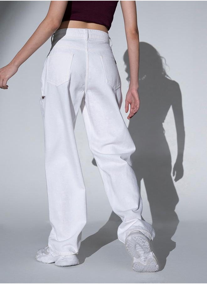 Hubberholme - Mid Rise Wide Leg Pants by Styli - Image 1