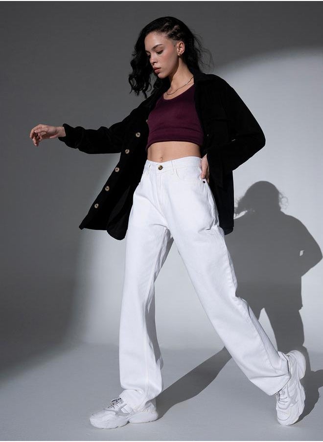 Hubberholme - Mid Rise Wide Leg Pants by Styli - Image 1