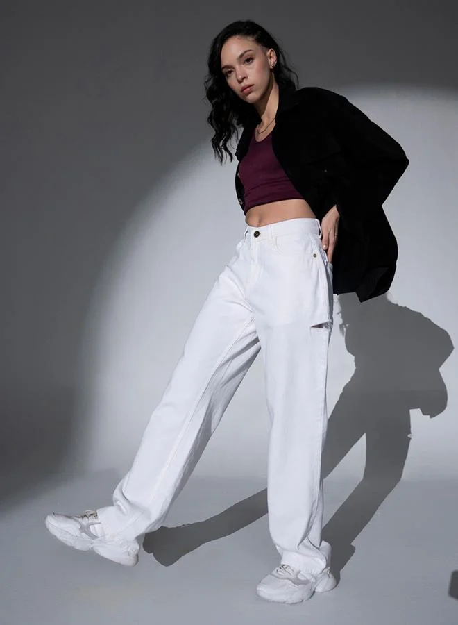 Hubberholme Mid Rise Wide Leg Pants by Styli