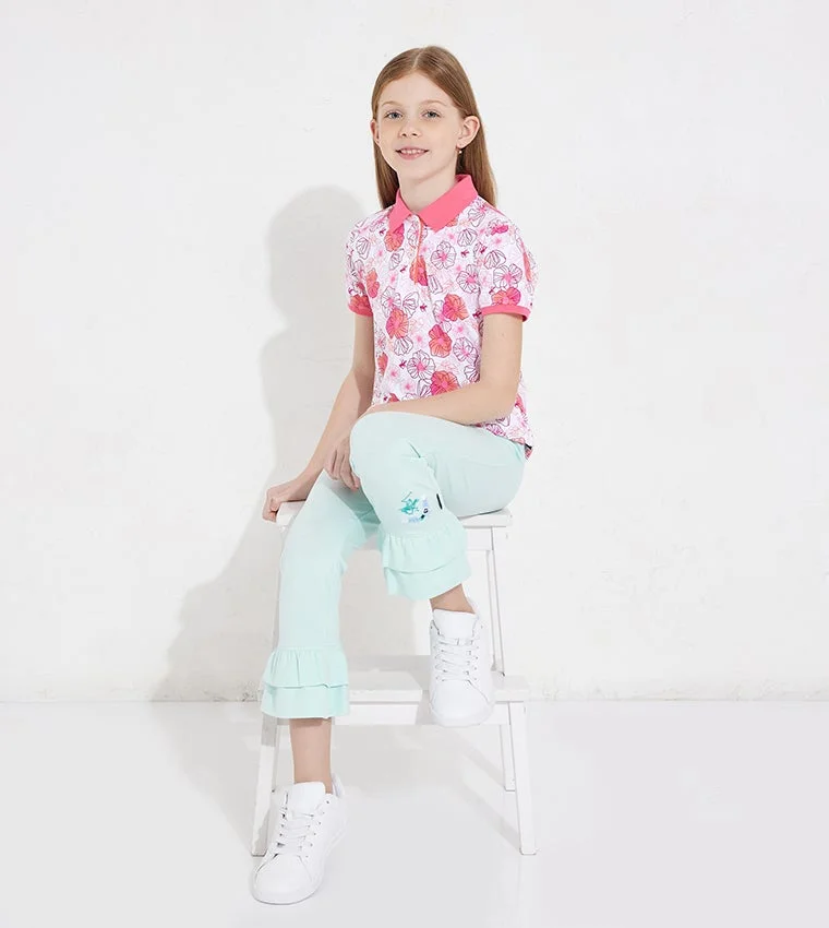 BEVERLY HILLS POLO CLUB  Floral Print Short Sleeves Polo T-Shirt  | Best Price UAE