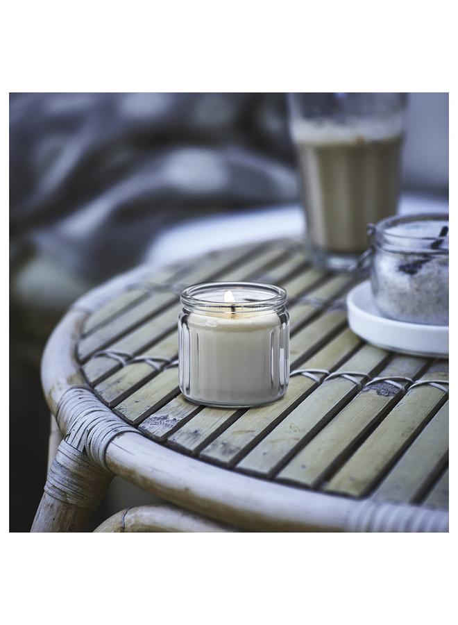 Zaboon Scented candle in glass, Vanilla/light beige, 12 hr - Image 3