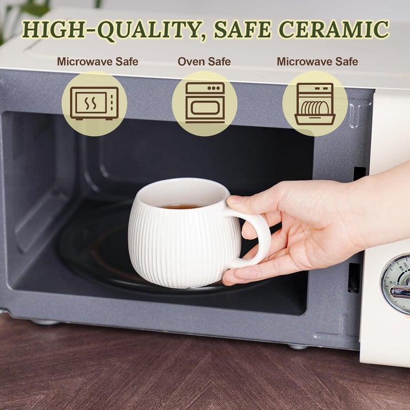 NiHome كوب سيراميك على شكل فطر سعة 12 أونصة مع غطاء من NiHome - كوب ملون فريد للقهوة والشاي والشوكولاتة الساخنة - أكثر أمانًا وغير سامة وقابل للغسل في غسالة الصحون - حامل مشروبات إبداعي وزينة حيوية للمكتب والمنزل - Image 4
