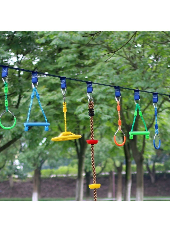 Rainbow Craft Monkey Trapeze Ninja Bars of 3pc for Kids Outdoor Play Set - Swing Accessory Set of Blue, Red and Yellow Color - Image 4