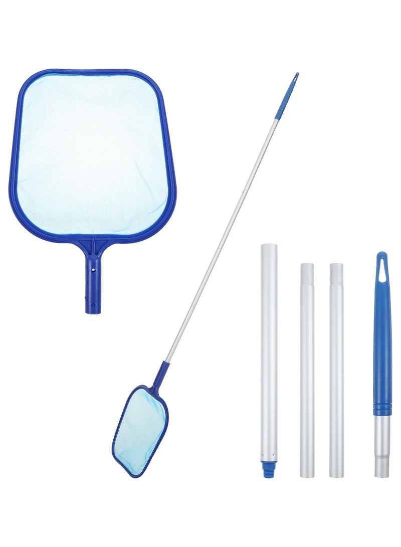 شبكة الهبوط على سطح بركة السباحة مع أقسام قابلة للتعديل في 3 أقسام، شبكة تنظيف بركة السباحة، وسبا، والطحالب والبركة - Image 1