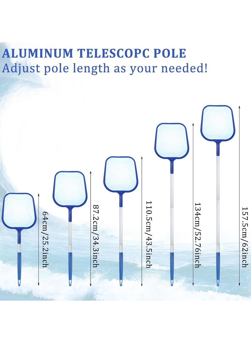 شبكة الهبوط على سطح بركة السباحة مع أقسام قابلة للتعديل في 3 أقسام، شبكة تنظيف بركة السباحة، وسبا، والطحالب والبركة - Image 2