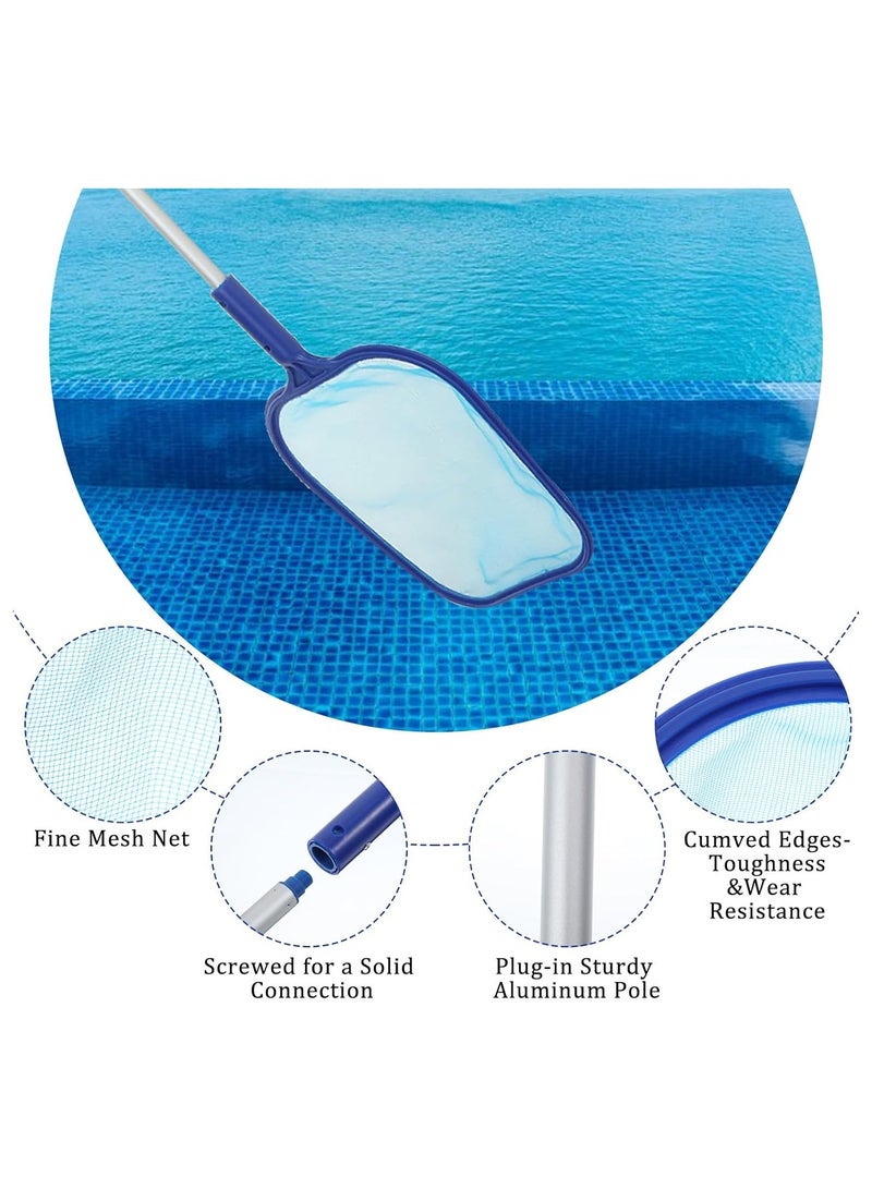 شبكة الهبوط على سطح بركة السباحة مع أقسام قابلة للتعديل في 3 أقسام، شبكة تنظيف بركة السباحة، وسبا، والطحالب والبركة - Image 4