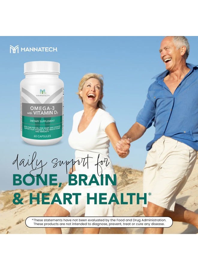 Mannatech Omega-3 with Vitamin D3 for Bone, Heart Health and Cognitive Support, Made of Pure Fish Oil - Image 5
