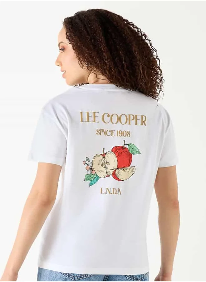 Lee Cooper Lee Cooper Graphic Print Crew Neck T-shirt with Short Sleeves