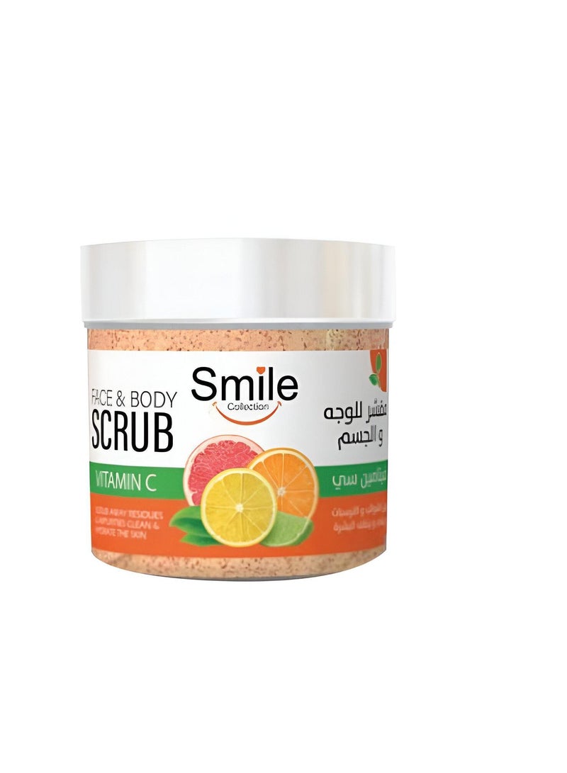 سمايل مقشر للوجه والجسم بفيتامين سي من سمايل 300مل