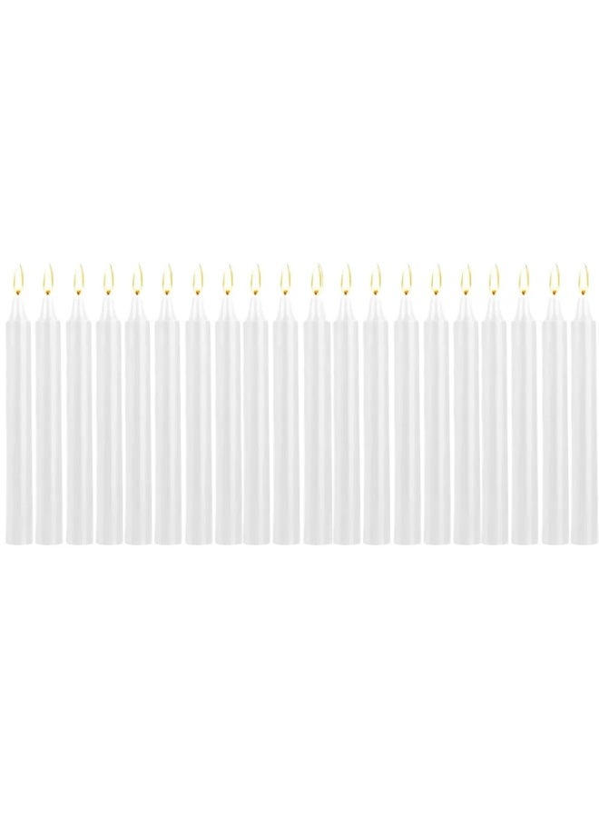 20 PCS White Spell Chime Candles, Premium Mini Unscented Taper Candles for Rituals, Prayer, Meditation, Altar, Spells – 5.85" Tall  - Image 1
