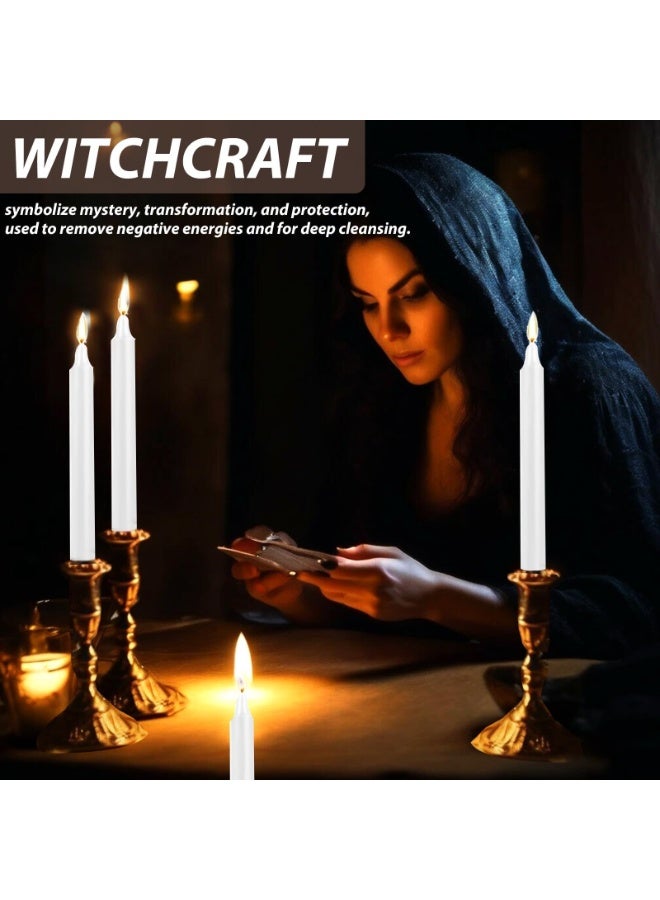 20 PCS White Spell Chime Candles, Premium Mini Unscented Taper Candles for Rituals, Prayer, Meditation, Altar, Spells – 5.85" Tall  - Image 3