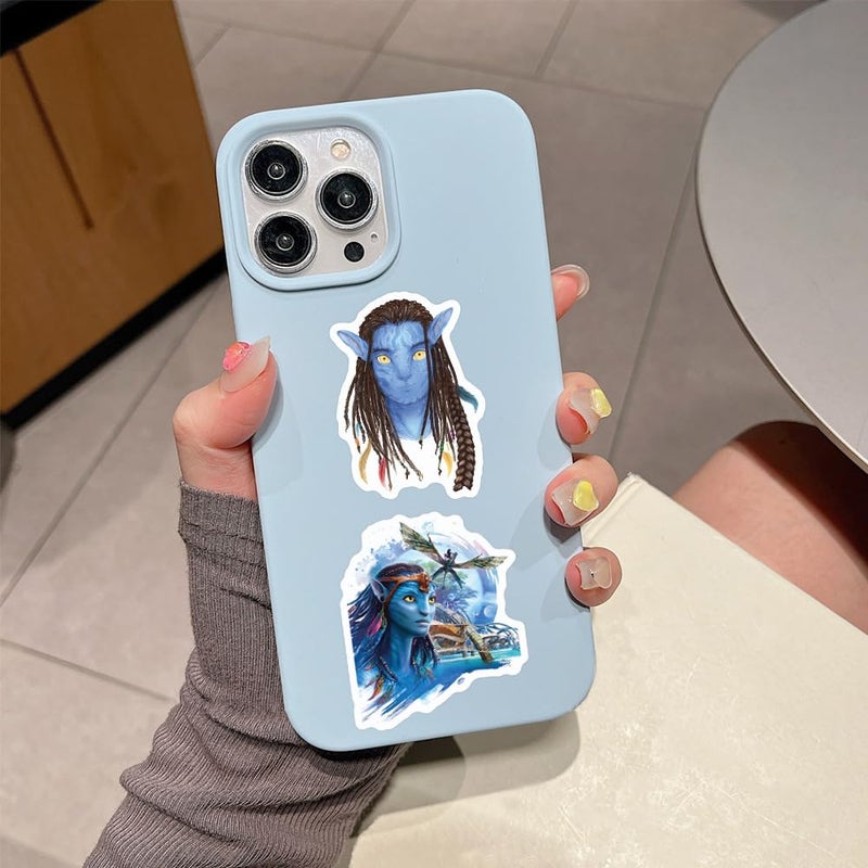MINRAIN 55PCS Movie Avatar Stickers,Water Bottle Stickers Waterproof Vinyl Decals, Movie Anime Stickers for Laptop, Phone, Journal, Skateboard, Guitar, Bike (Gray) - Image 3