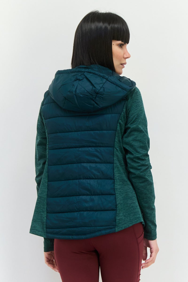 Bearpaw Women Quilted Puffer Jacket, Green - Image 2