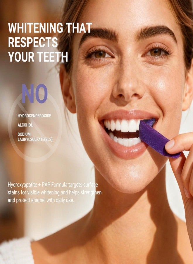 CEELIKE Teeth Whitening Strips (7 Treatments/14 Strips - Peroxide-Free Whitening Kit with Hydroxyapatite, Enamel Safe + Cheek Retractor, Easy 3-Step at-Home Teeth Whitening for Deep Stain Removal - Image 5