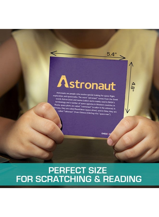 Chalk and Chuckles A to Z Space Adventure, Scratch Art Craft for Kids 4-9 Years, 2 in 1 Learning Activities, Space Toys for Boys, Girls - Image 5