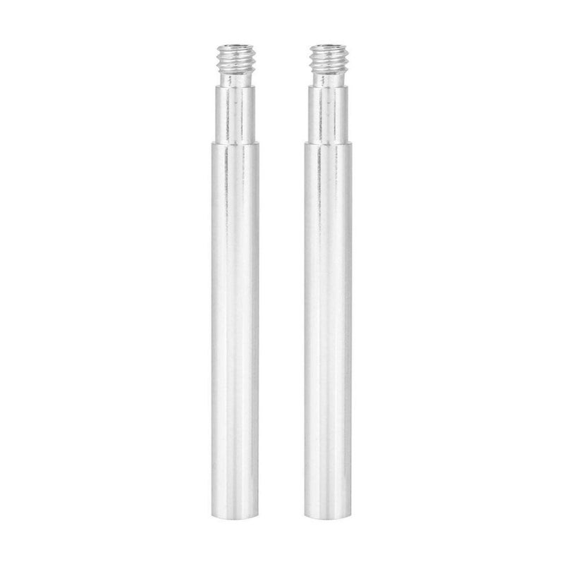 2Pcs Valve Extender, 60mm Alloy Inner Tyre Valve Extender Bicycle Valves Extension (Silver)