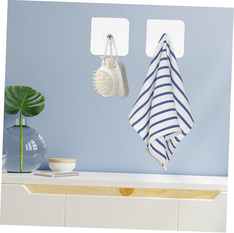 Uonlytech 14Pcs Heavy Duty Self Adhesive Wall Hooks with Screw Rod for Kitchen Bathroom Door - Image 5