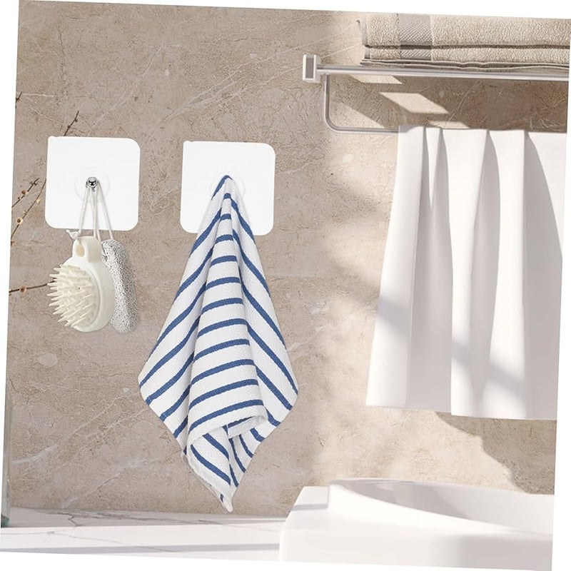 Uonlytech 14Pcs Heavy Duty Self Adhesive Wall Hooks with Screw Rod for Kitchen Bathroom Door - Image 4