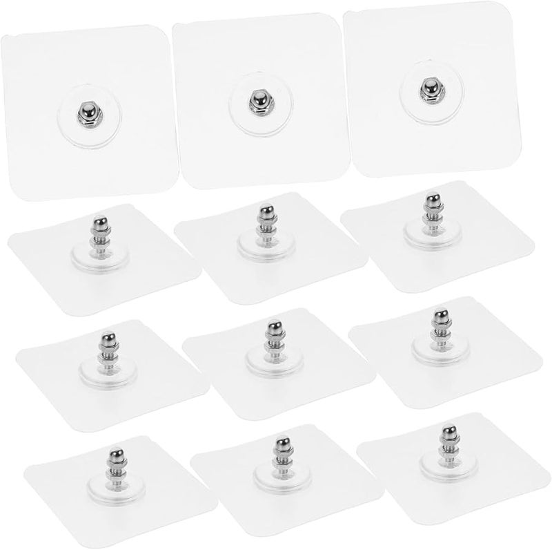 Uonlytech 14Pcs Heavy Duty Self Adhesive Wall Hooks with Screw Rod for Kitchen Bathroom Door - Image 2