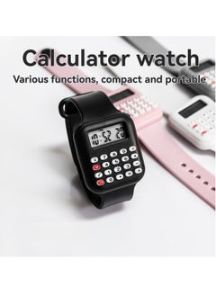 Generic Multifunctional Children's Watch Electronic Calculator Watch Primary School Student Watch Digital Electronic Watch (Black)  - Image 2