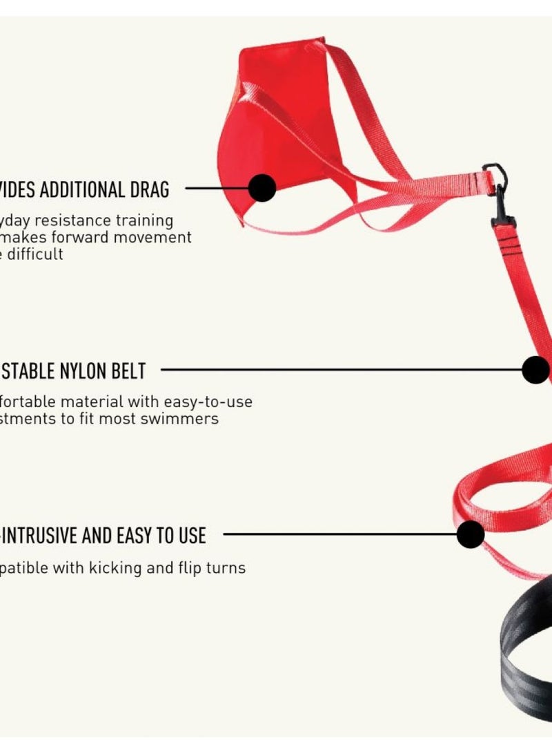 FINIS FINIS Swim Parachute Resistance Training Equipment (8 Inch, Red) - Image 4