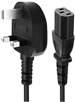 Desktop Power Cable 250V 13A Monitor Power Cord 3 Pin UK Main Leads Universal AC Power Cord Replacement for PC Computer Printer LED LCD Smart TVs - 1.5m