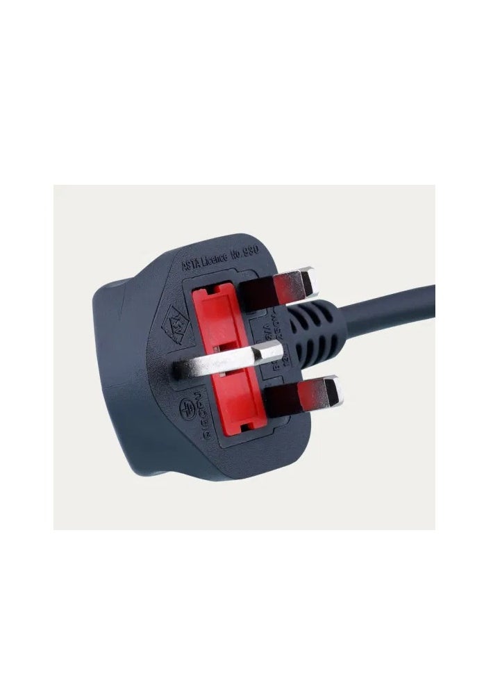 Generic - Desktop Power Cable 250V 13A Monitor Power Cord 3 Pin UK Main Leads Universal AC Power Cord Replacement for PC Computer Printer LED LCD Smart TVs - 1.5m - Image 1