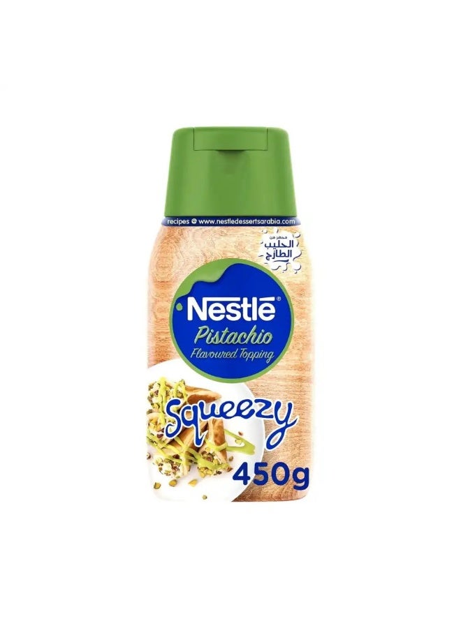 Nestle Pistachio Flavoured Topping Squeezy 450g - Image 1