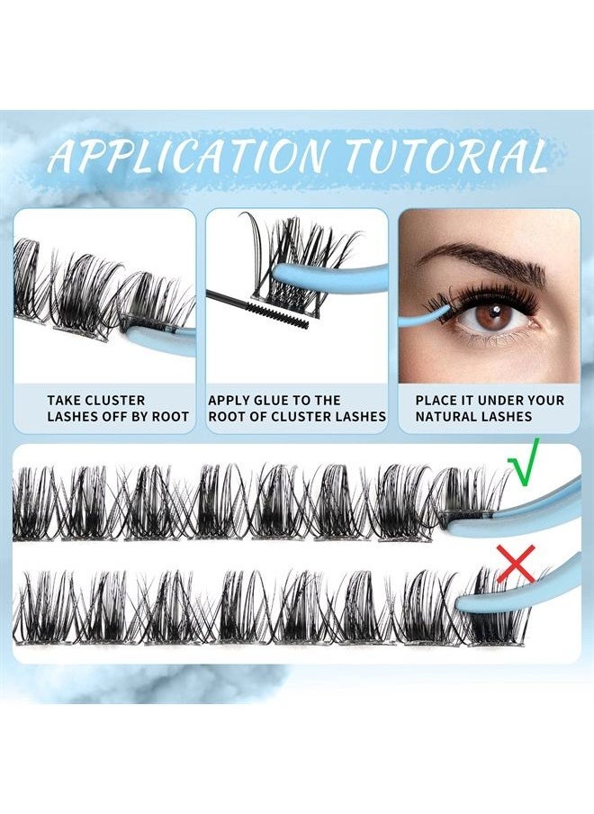 KevKev Lash Clusters 84 Pcs Cluster Lashes Eyelash Clusters DIY Cluster Eyelash Extensions Individual Lashes Soft and Comfortable (Windy,C-8-16mix)  - Image 5