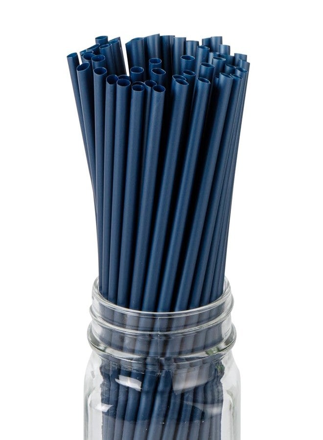 Restaurantware-Basic Nature 8.3 Inch Disposable Straws, 100 Sustainable Straws - Sturdy, Won't Alter Flavors, Midnight Blue PLA/PBAT Straw, For Hot And Cold Drinks - Image 1