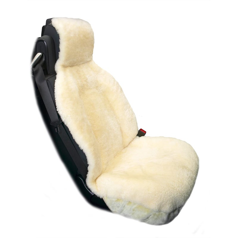 Eurow Genuine Australian Sheepskin Sideless Seat Cover - Champagne - Image 1