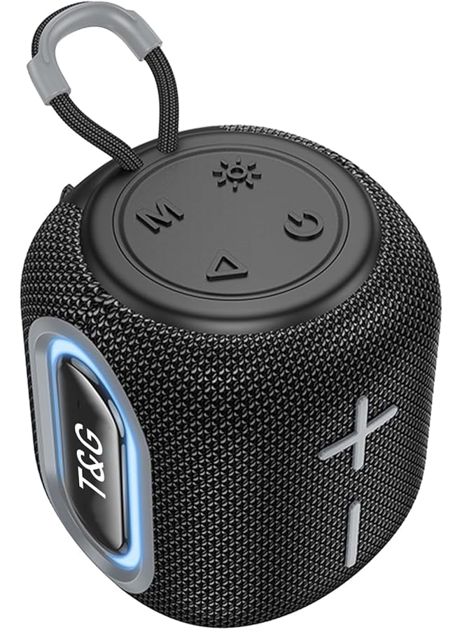 إيروريكس مكبر صوت محمول بتقنية البلوتوث 5.0 مع مكبر صوت لاسلكي مزدوج الاقتران مع أوضاع إضاءة LED متعددة وبطاقة Tws Fm Tf وU Disk - صوت محيطي عالي الدقة بزاوية 360 درجة ومدة تشغيل 24 ساعة - مثالي للسفر والتخييم والحفلات - Image 1