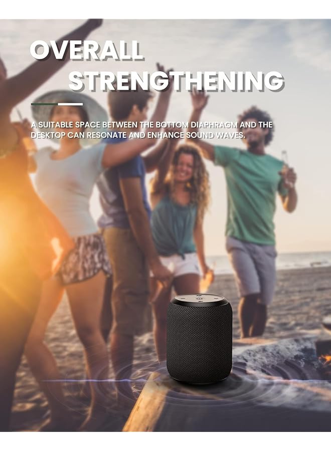 إيروريكس مكبر صوت محمول بتقنية البلوتوث 5.0 مع مكبر صوت لاسلكي مزدوج الاقتران مع أوضاع إضاءة LED متعددة وبطاقة Tws Fm Tf وU Disk - صوت محيطي عالي الدقة بزاوية 360 درجة ومدة تشغيل 24 ساعة - مثالي للسفر والتخييم والحفلات - Image 2