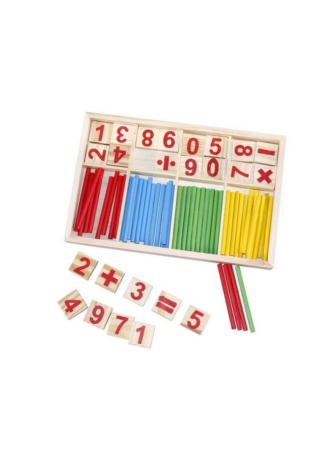 Alytimes Counting Stick Calculation Math Educational Toy Wooden Number Cards And Counting Rods Box  - Image 5