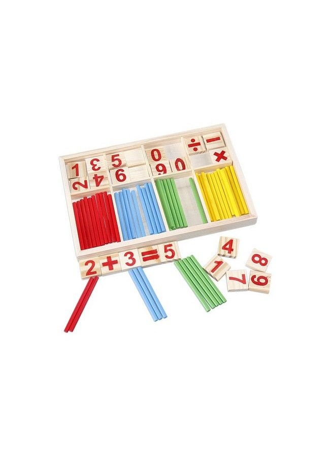 Alytimes Counting Stick Calculation Math Educational Toy Wooden Number Cards And Counting Rods Box  - Image 3