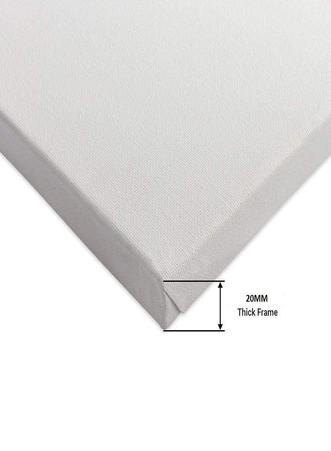 Eascan Art Pre-Stretched Primed Painting Canvas Wooden Frame Canvas Painting Drawing and Sketch Accessories Cotton Pack of 4 (12'' x 12'') - Image 3