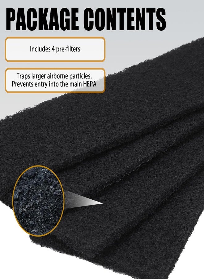 ZTTM Pre-Filter 4-Pack for Honeywell HEPA Tower Air Purifier HPA030, HPA030B Models (4-5/8” 20-1/8”) - Image 3