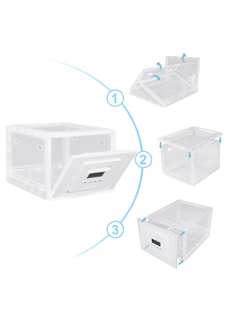Excefore - Lockable Box, 2 Mode Timing/Password Medicine Storage Box with Lock, Lockable Storage Bin Organiser Box for Fridge Food/Snacks/Phone/Tablet Jail/Home Safety, Batteries not included - Image 1