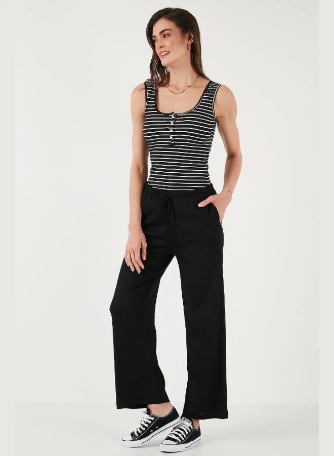 ليلا بنطلون ليلا نسائي بقصة عادية وخصر عادي وأرجل واسعة