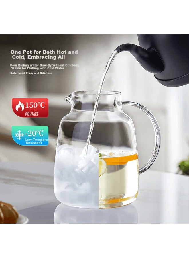 Yihutea Yi Hu Tea Thickened Glass Cold Water Pitcher High Temperature Resistant Large Capacity Tea Pot Household Tea Set - Image 1
